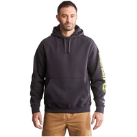 Chandail à capuche Timberland PRO RainRepel pour le travail avec logo sur la manche pour hommes, Hooded Honcho Front_Flat