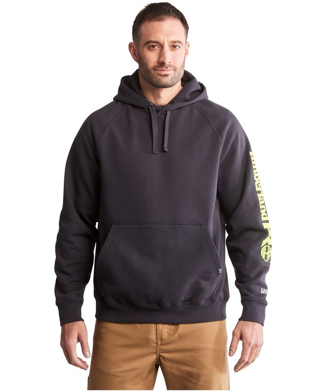 Chandail à capuche Timberland PRO RainRepel pour le travail avec logo sur la manche pour hommes, Hooded Honcho