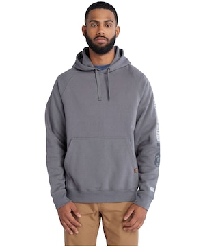 Chandail à capuche Timberland PRO RainRepel pour le travail avec logo sur la manche pour hommes, Hooded Honcho