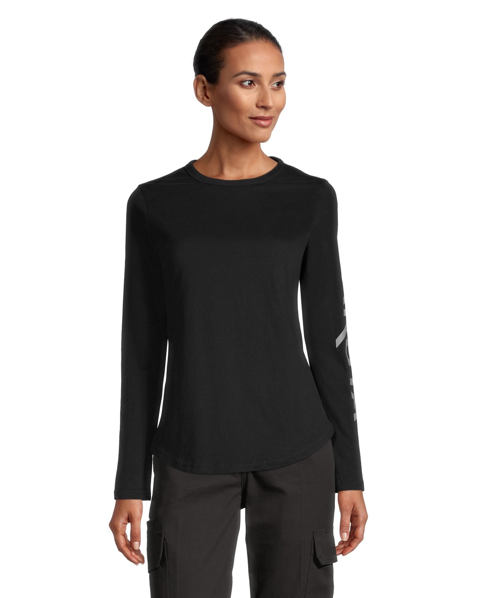 Crew neck t outlet shirt women's long sleeve