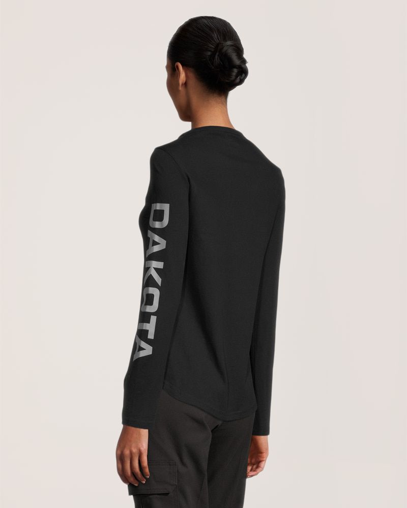 Dakota WorkPro Series Women's Long Sleeve Logo Crewneck Soft Cotton Work T-Shirt