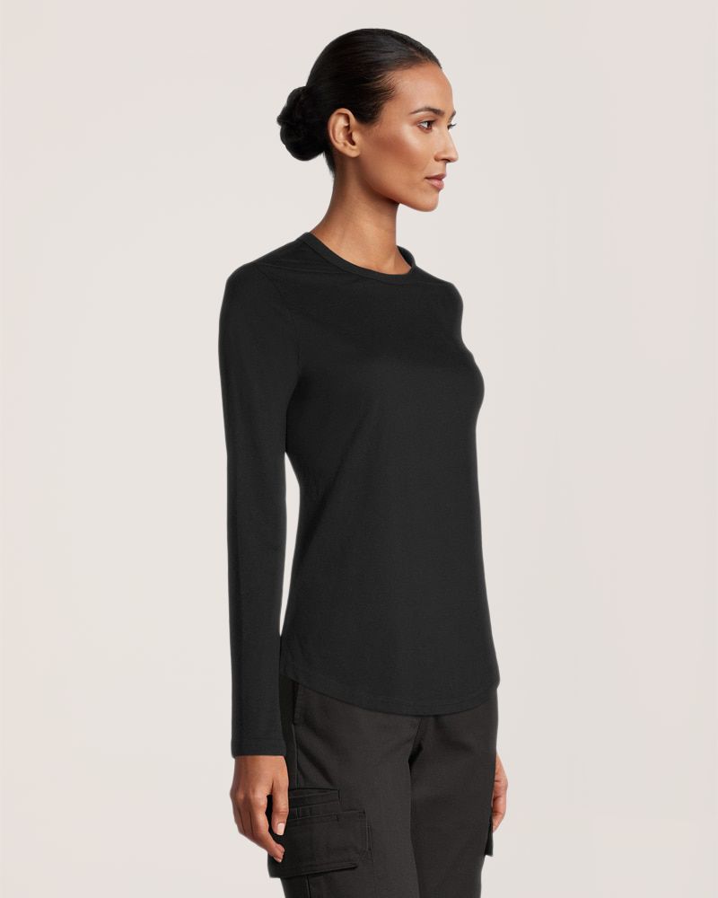 Dakota WorkPro Series Women's Long Sleeve Logo Crewneck Soft Cotton Work T-Shirt