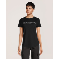 T-shirt de travail en coton à col ras du cou avec logo à la poitrine pour femmes, Dakota Workpro Series Front_Flat