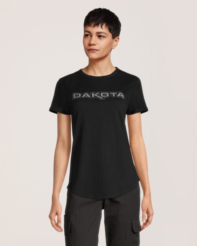 T-shirt de travail en coton à col ras du cou avec logo à la poitrine pour femmes, Dakota Workpro Series