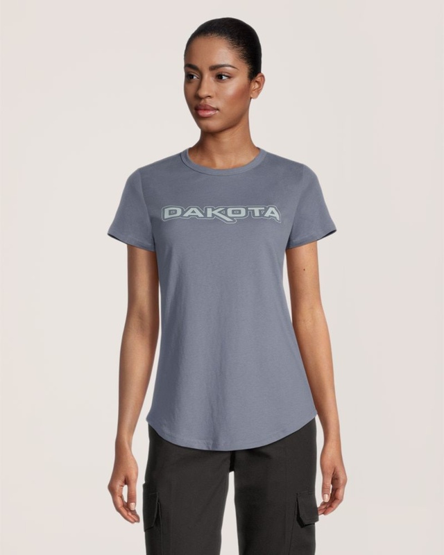 T-shirt de travail en coton à col ras du cou avec logo à la poitrine pour femmes, Dakota Workpro Series