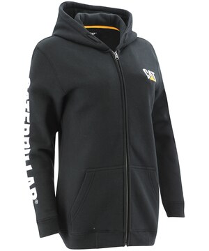 CAT Women's Trademark Banner Full Zip Split Kangaroo Pocket Fleece Work Hoodie