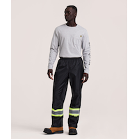 Dakota WorkPro Series Men's Class 1 VizLite® Mesh Lined Work Pants with Phosphorescent Tape and Waterproof Seams Front_Flat