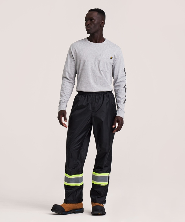 Pantalon de travail VizLiteMD de catégorie&nbsp;1 doublé de filet avec ruban phosphorescent et coutures étanches à l’eau pour hommes, Dakota WorkPro Series