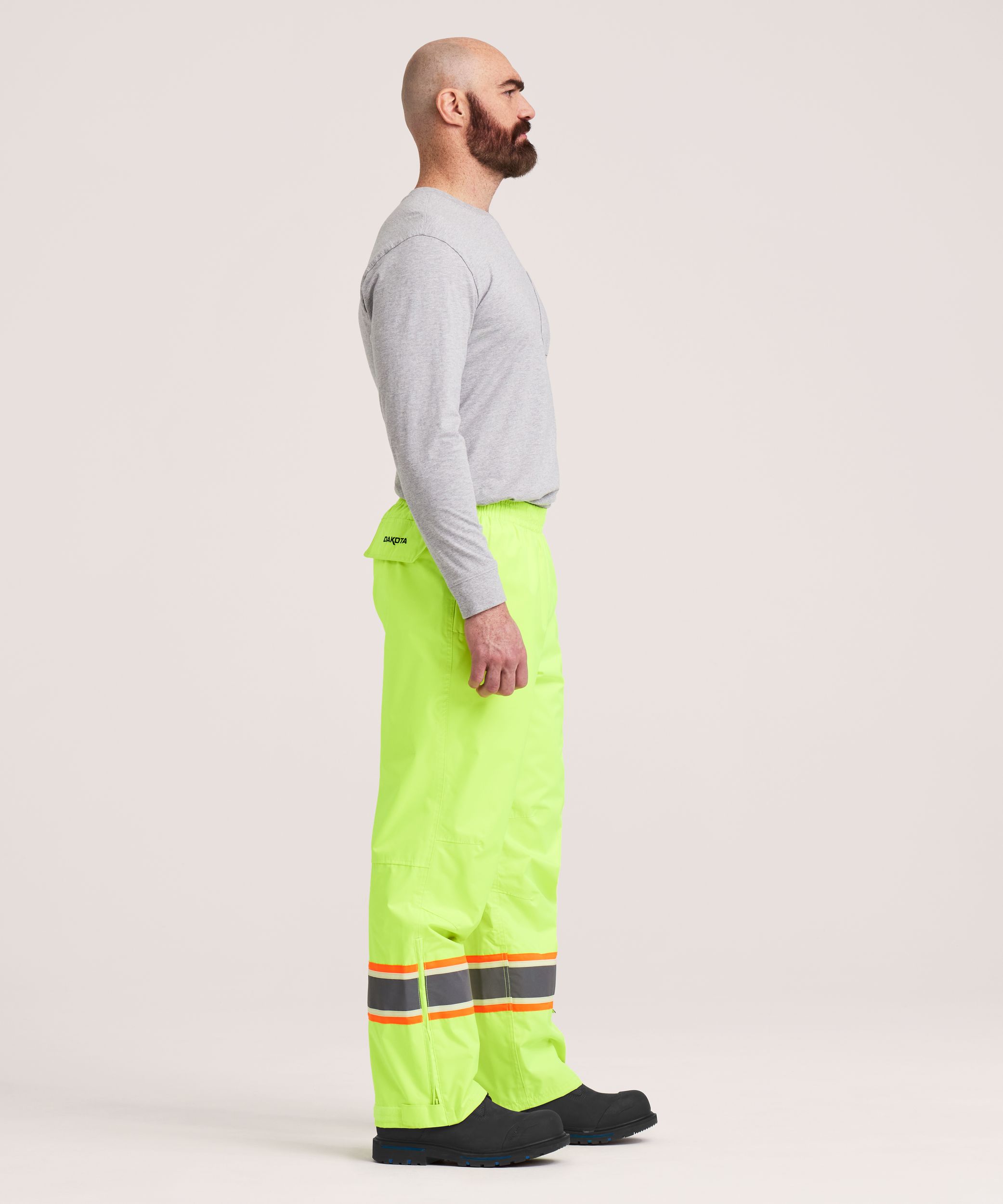 Pantalon doublé à taille élastique en tissu à 150&nbsp;deniers indéchirable avec ruban VizLiteMD de niveau&nbsp;2 pour hommes, Dakota WorkPro Series