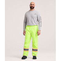 Dakota WorkPro Series Men's VizLite® Class 2 Lined 150D Ripstop Elastic Waist Pants Front_Flat