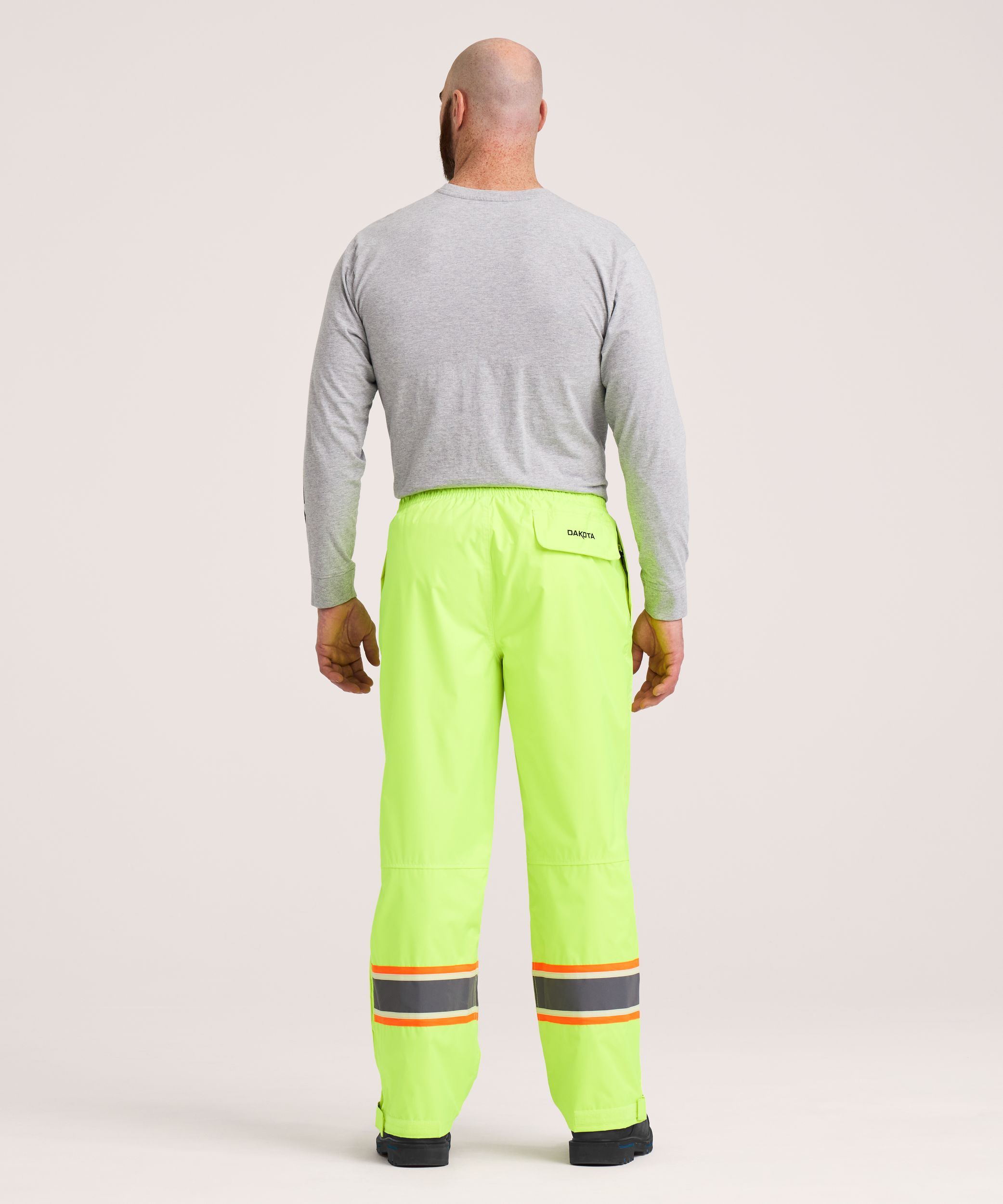 Pantalon doublé à taille élastique en tissu à 150&nbsp;deniers indéchirable avec ruban VizLiteMD de niveau&nbsp;2 pour hommes, Dakota WorkPro Series