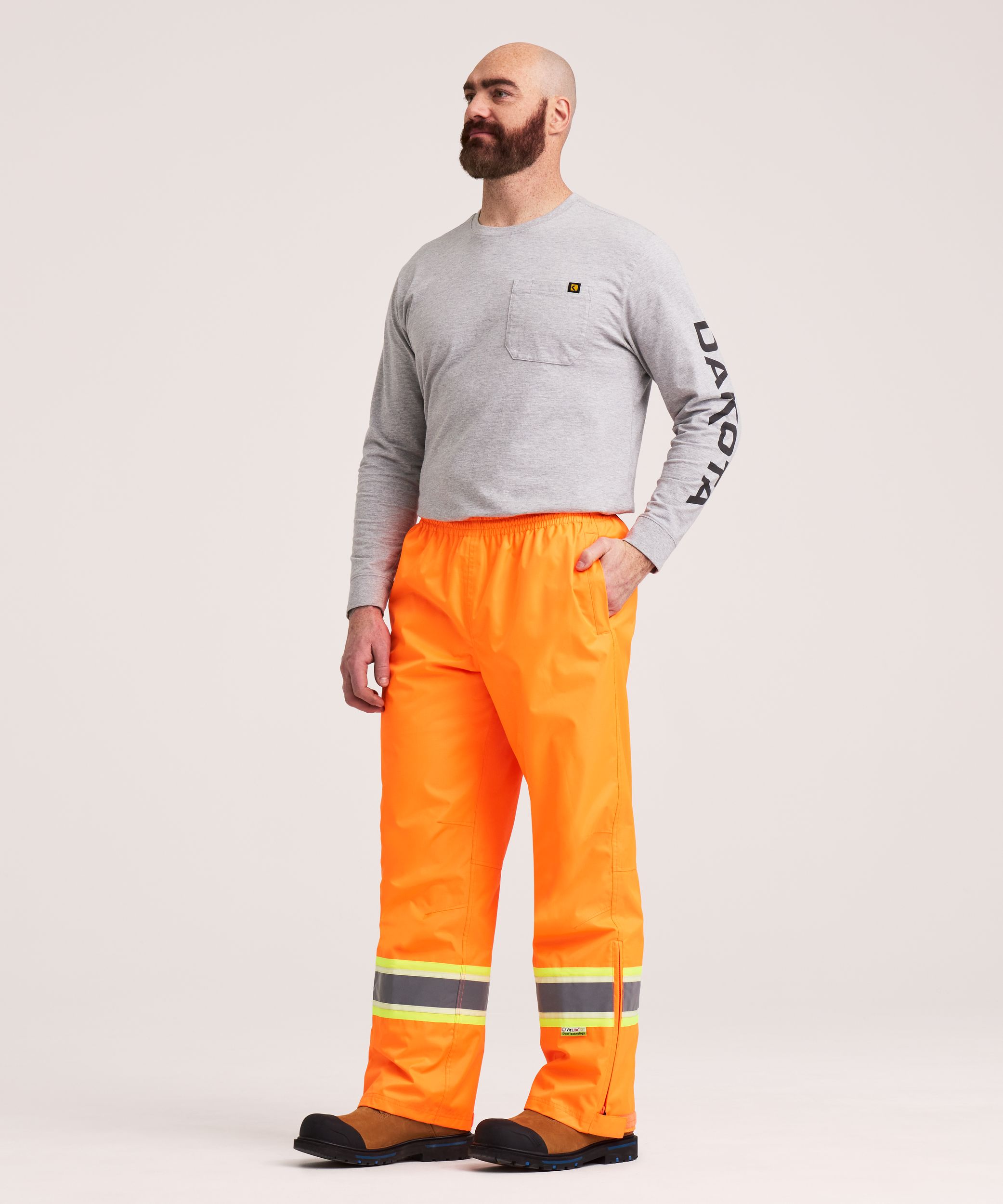 Dakota WorkPro Series Men's VizLite® Class 2 Lined 150D Ripstop Elastic Waist Pants