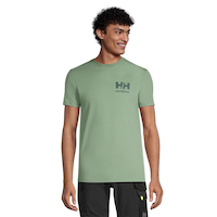 T-shirt à manches courtes en coton avec logo à la poitrine pour hommes, Helly Hansen Workwear Front_Flat
