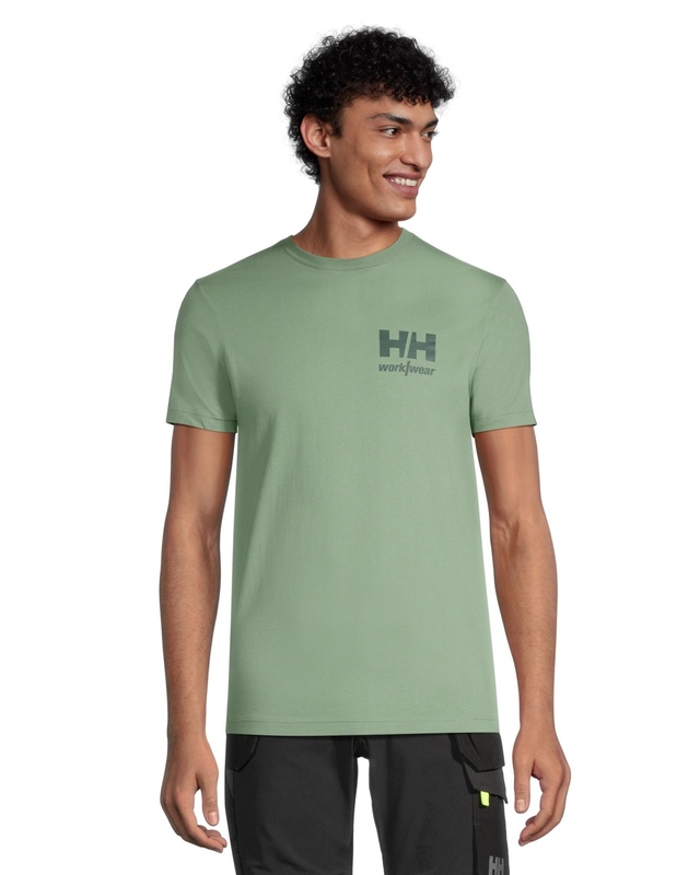 T-shirt à manches courtes en coton avec logo à la poitrine pour hommes, Helly Hansen Workwear