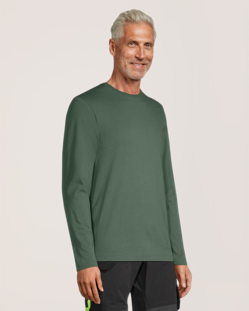 Helly Hansen Workwear Men's Sleeve Logo Cotton Long Sleeve T Shirt