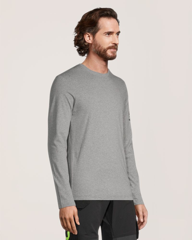 Helly Hansen Workwear Men's Sleeve Logo Cotton Long Sleeve T Shirt