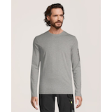 T-shirt en coton à manches longues avec logo sur la manche pour hommes, Helly Hansen Workwear Front_Flat