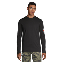 T-shirt en coton à manches longues avec logo sur la manche pour hommes, Helly Hansen Workwear Front_Flat