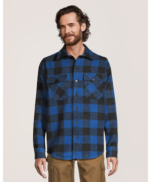 Chemise en flanelle non doublée pour hommes, série WorkPro, Dakota,