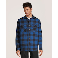 Chemise en flanelle d'extérieur matelassée pour hommes, série WorkPro, Dakota Front_Flat