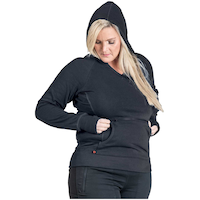 Chandail à capuche en molleton à encolure en V avec poche kangourou pour femmes, Dovetail Workwear, Anna Front_Three_Fourths_Angled_Right
