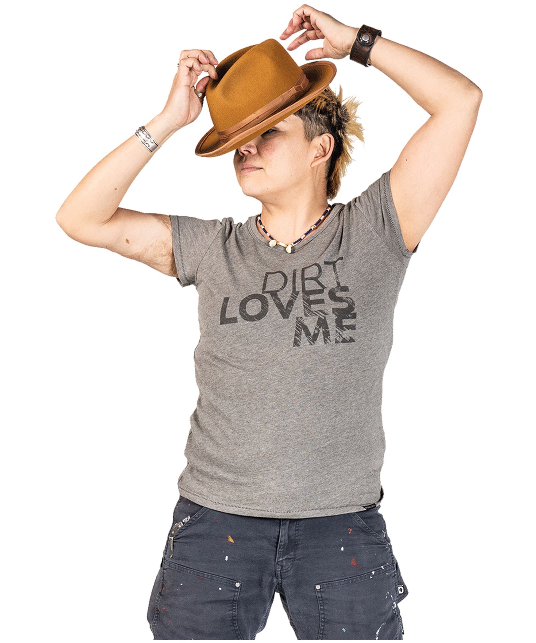 Dovetail Women's Dirt Graphic Crewneck Work T-Shirt