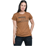 T-shirt de travail à col ras du cou avec graphique pour femmes, Dovetail Workwear, Mother Front_Flat