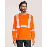 T-shirt de travail haute visibilité à manches longues avec FRESHTECHMD et insectifuge pour hommes, série WorkPro, Dakota Front_Flat
