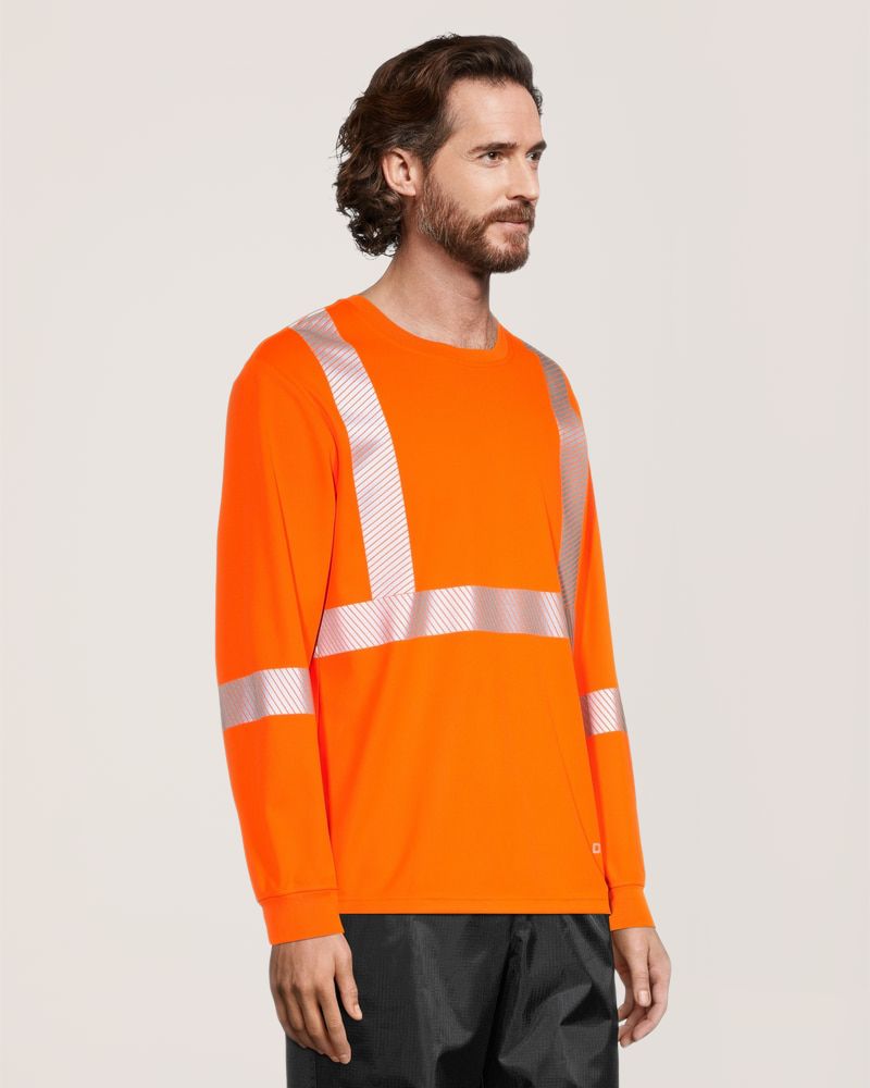 T-shirt de travail haute visibilité à manches longues avec FRESHTECHMD et insectifuge pour hommes, série WorkPro, Dakota