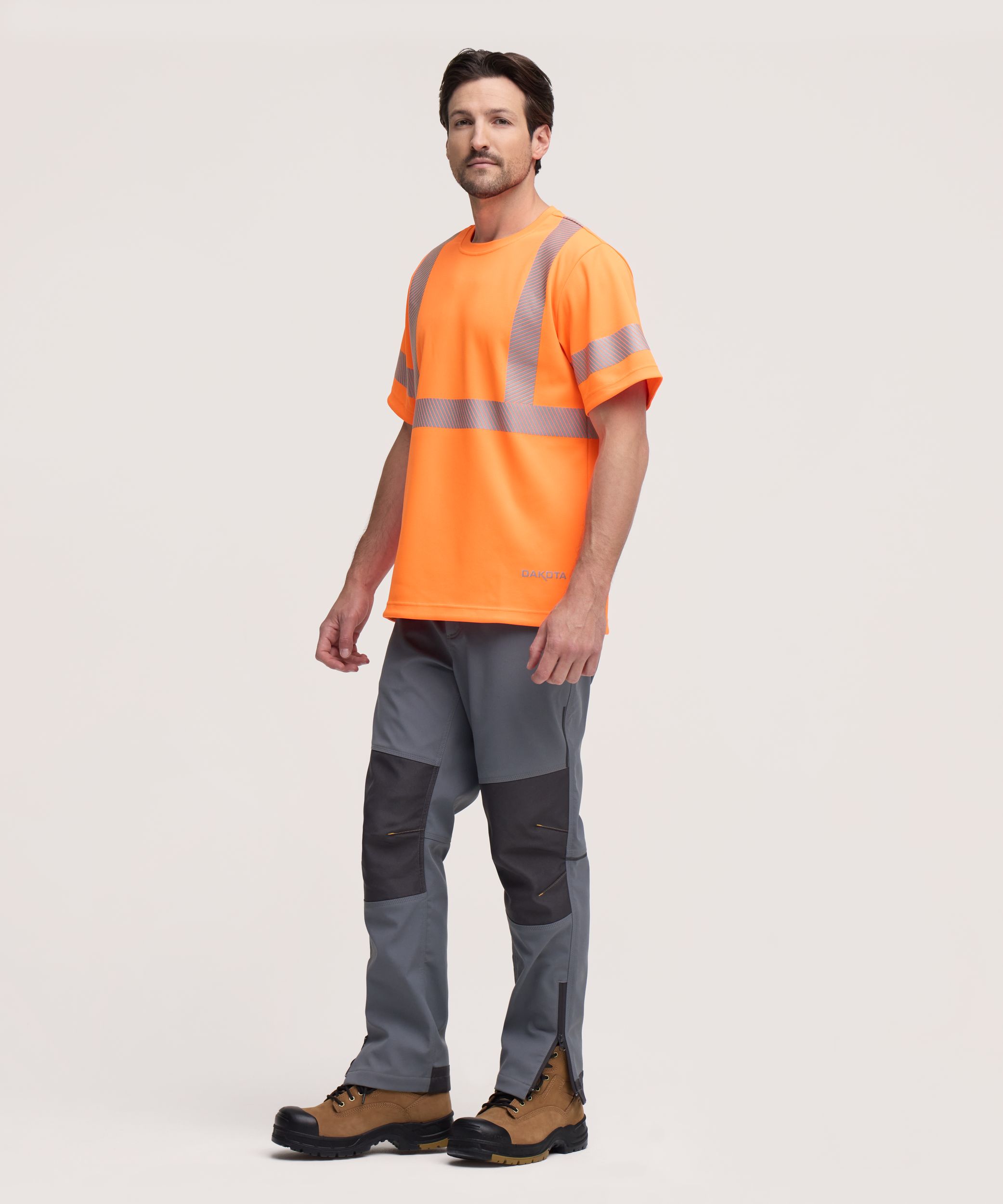 Dakota WorkPro Series Men's Hi-Vis Tick and Mosquito Repellant Short Sleeve Work T Shirt