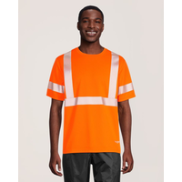 T-shirt de travail haute visibilité à manches courtes avec FRESHTECH et insectifuge pour hommes, série WorkPro, Dakota Front_Flat