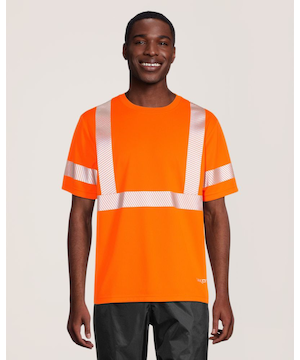 T-shirt de travail haute visibilité à manches courtes avec FRESHTECH et insectifuge pour hommes, série WorkPro, Dakota