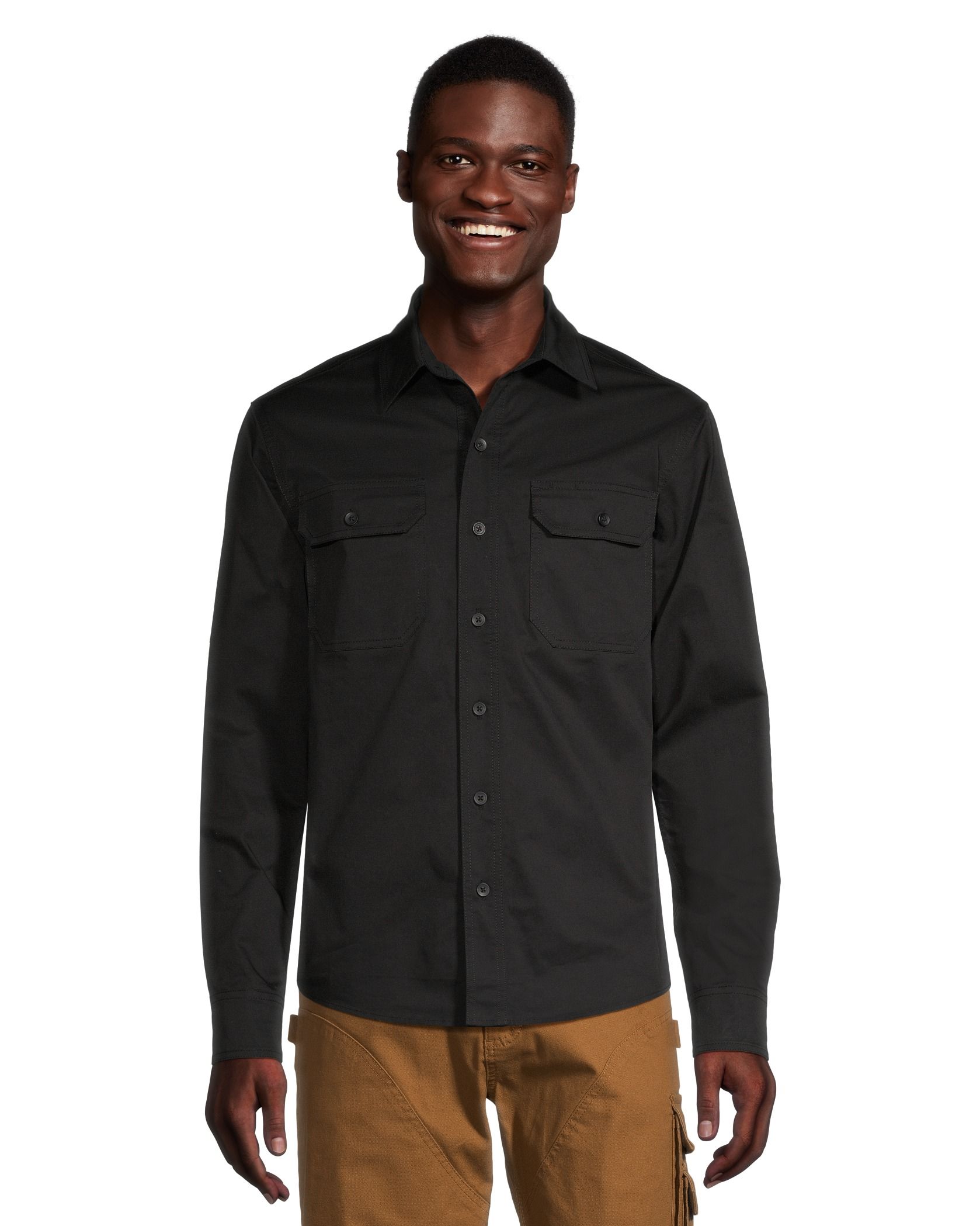 Wrangler Chemises à Manches Longues Two Flap Homme Vert
