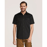 Chemise de travail à manches courtes en coton extensible pour hommes, série WorkPro, Dakota Front_Flat