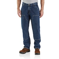 Jean de bûcheron tout usage à coupe ample et à panneaux avant doubles pour hommes, Carhartt Front_Angled_Left