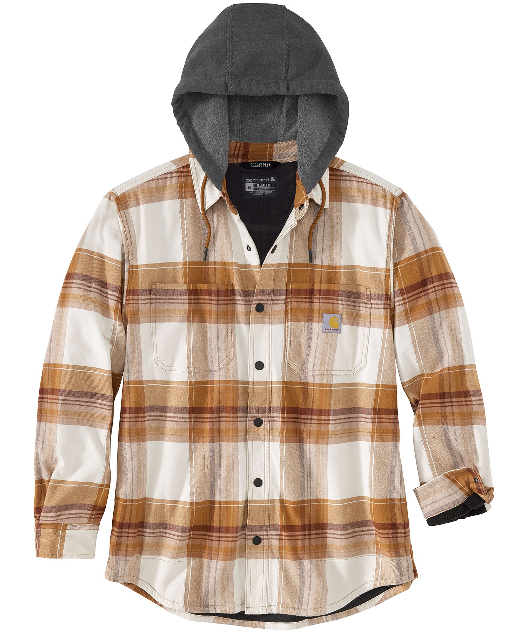 Carhartt Men's Rugged Flex® Relaxed Fit Fleece Lined Flannel Hooded Shacket