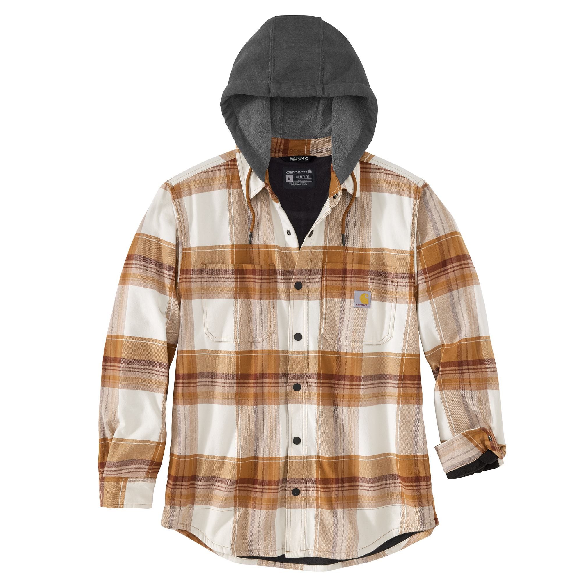 Carhartt Men's Rugged Flex® Relaxed Fit Fleece Lined Flannel Hooded Shacket