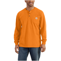 Carhartt Men's Loose Fit Pocket Long Sleeve Henley Shirt Front_Flat