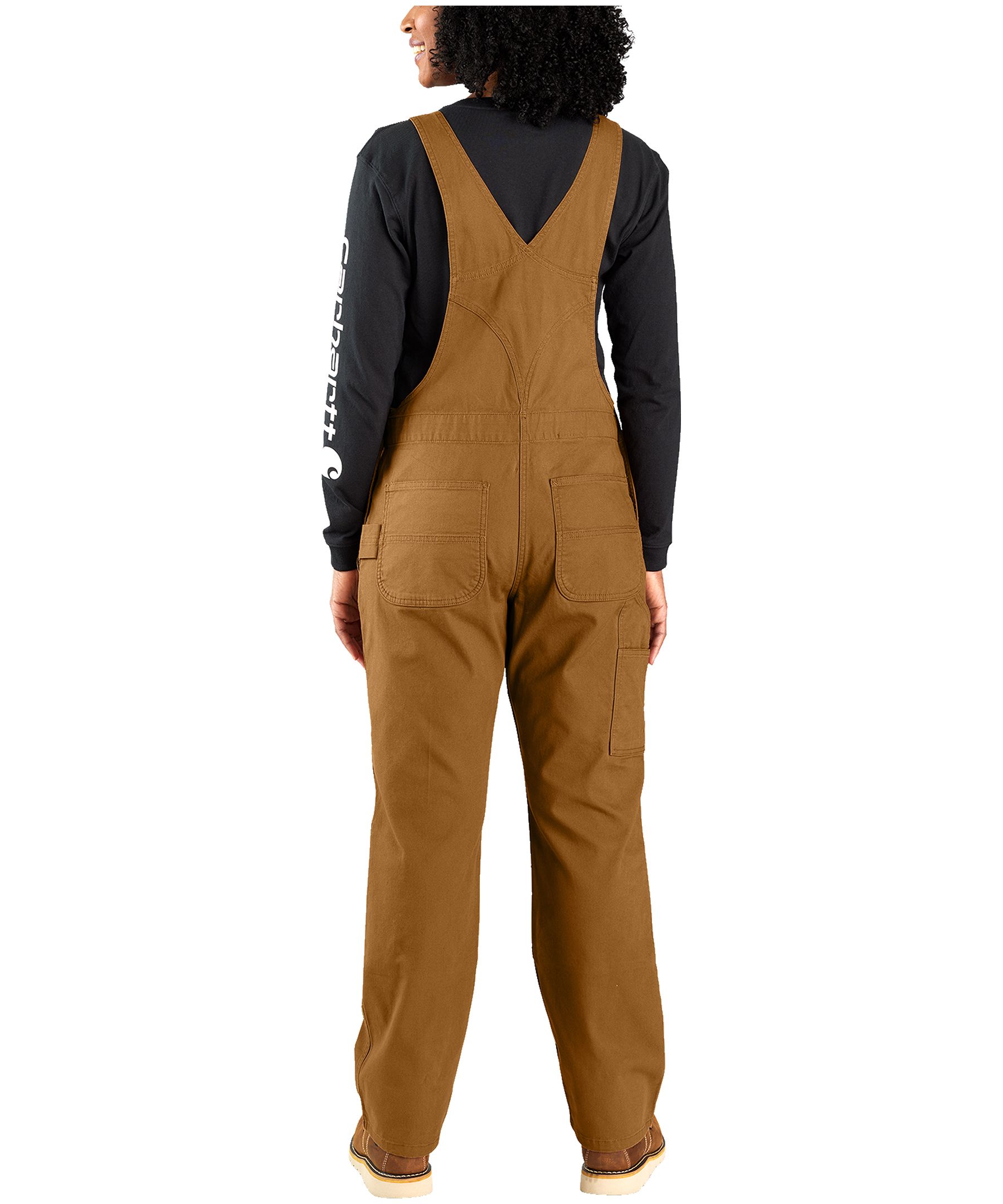 Carhartt Women's Rugged Flex Loose Fit Double Front Canvas Bib Overalls