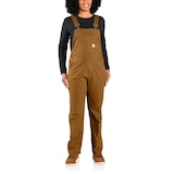 Carhartt Women's Rugged Flex Loose Fit Double Front Canvas Bib Overalls