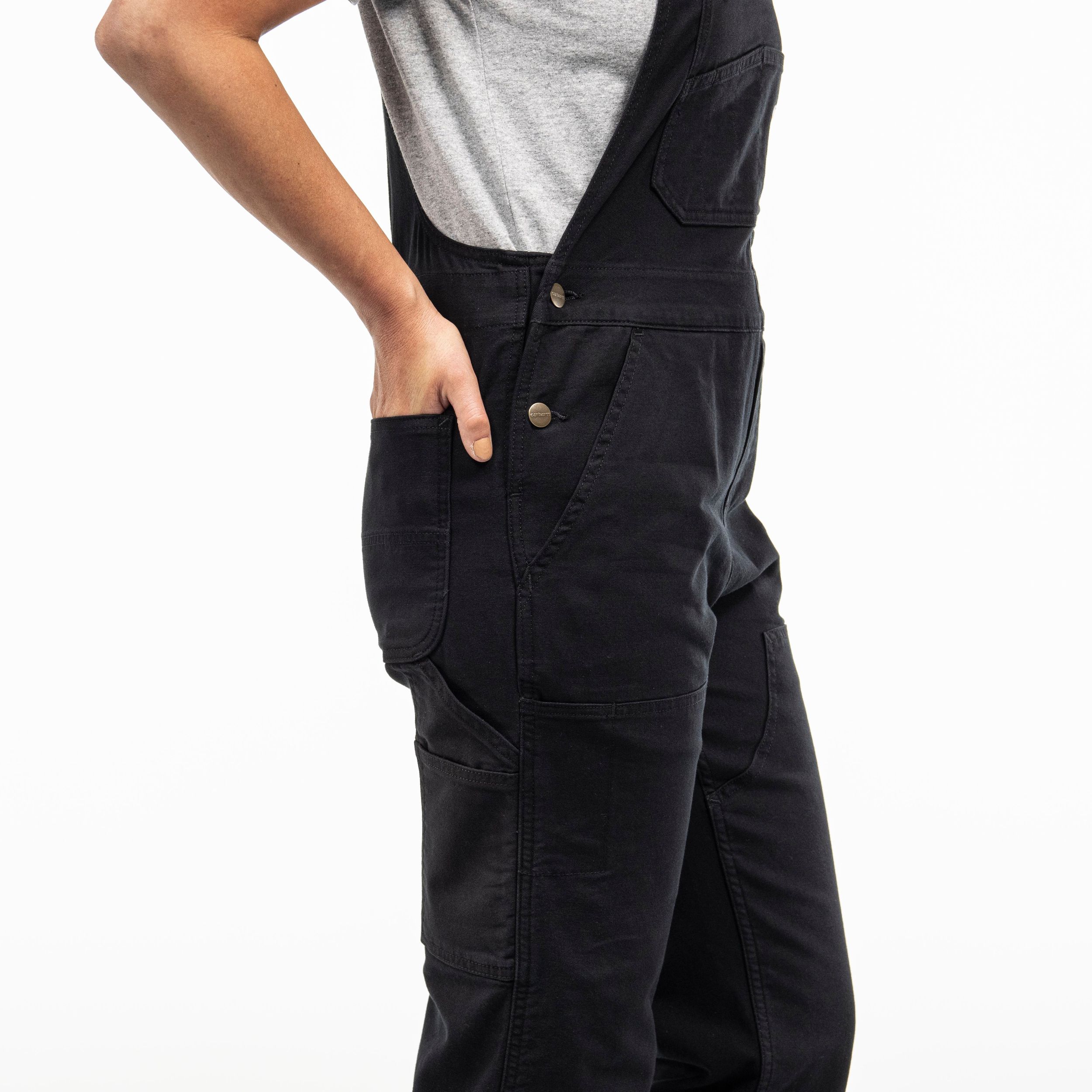 Carhartt Women's Rugged Flex Loose Fit Double Front Canvas Bib Overalls