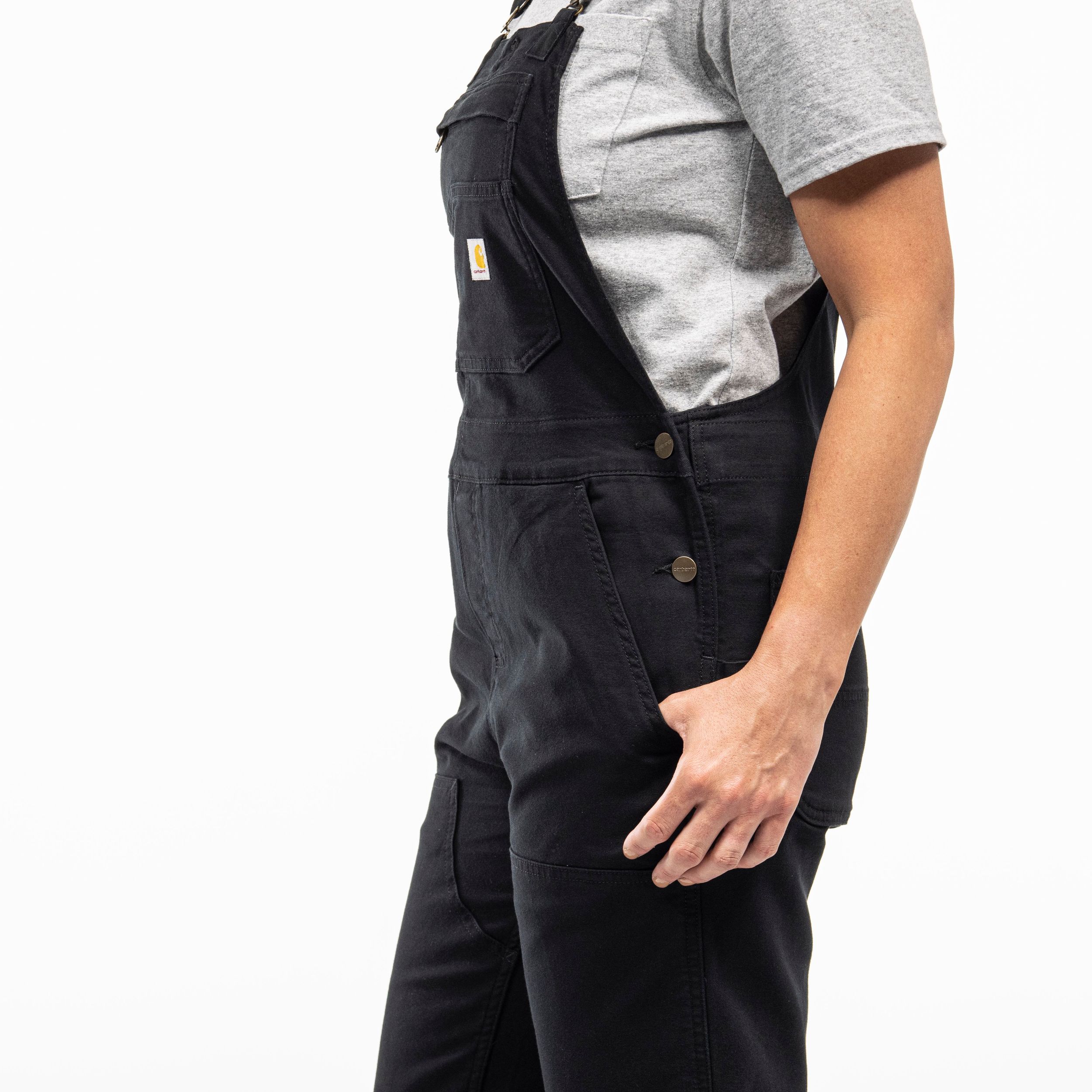 Carhartt Women's Rugged Flex Loose Fit Double Front Canvas Bib Overalls