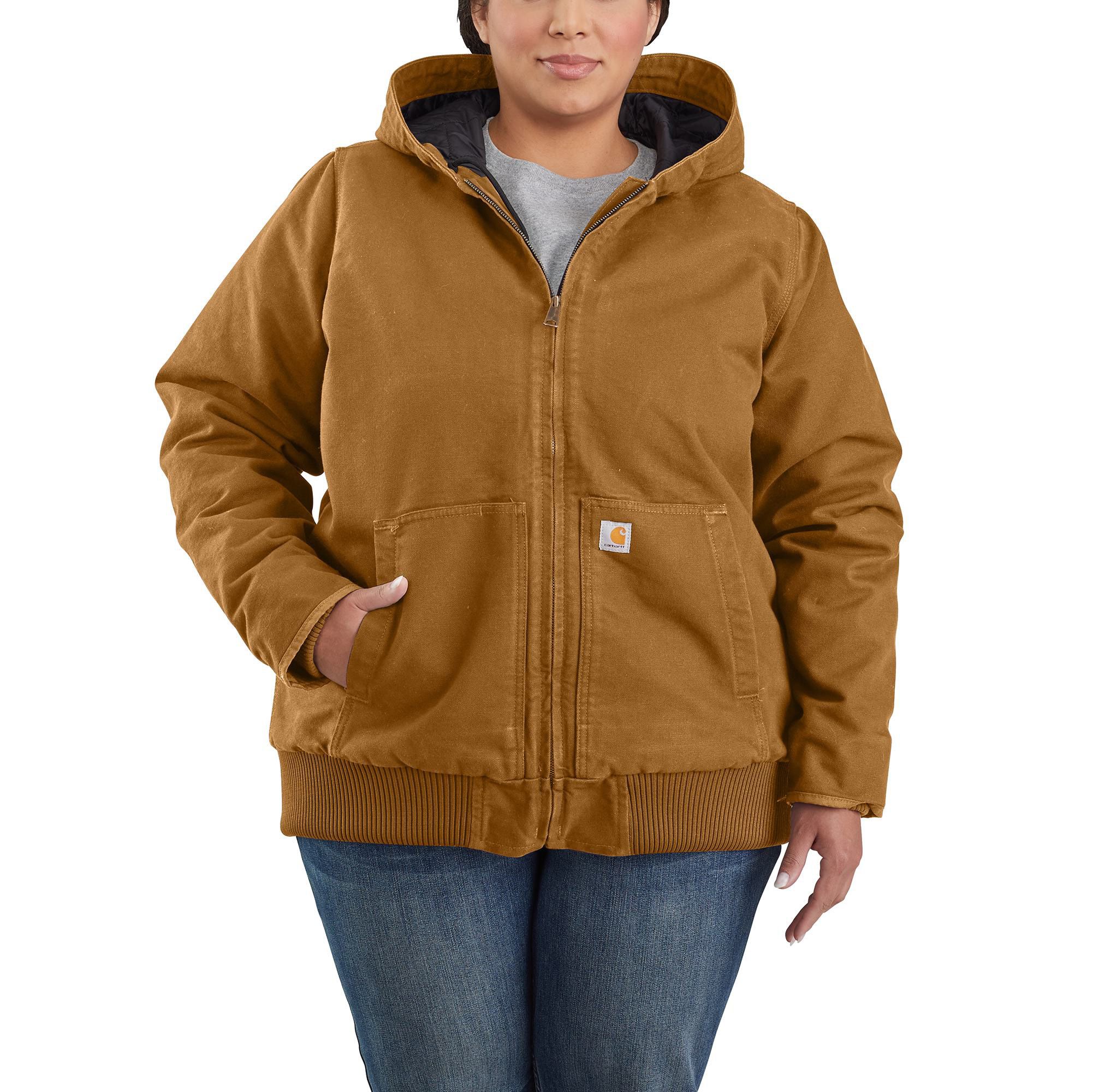 Carhartt Women's Washed Duck Loose Fit Insulated Active Jacket with Hood