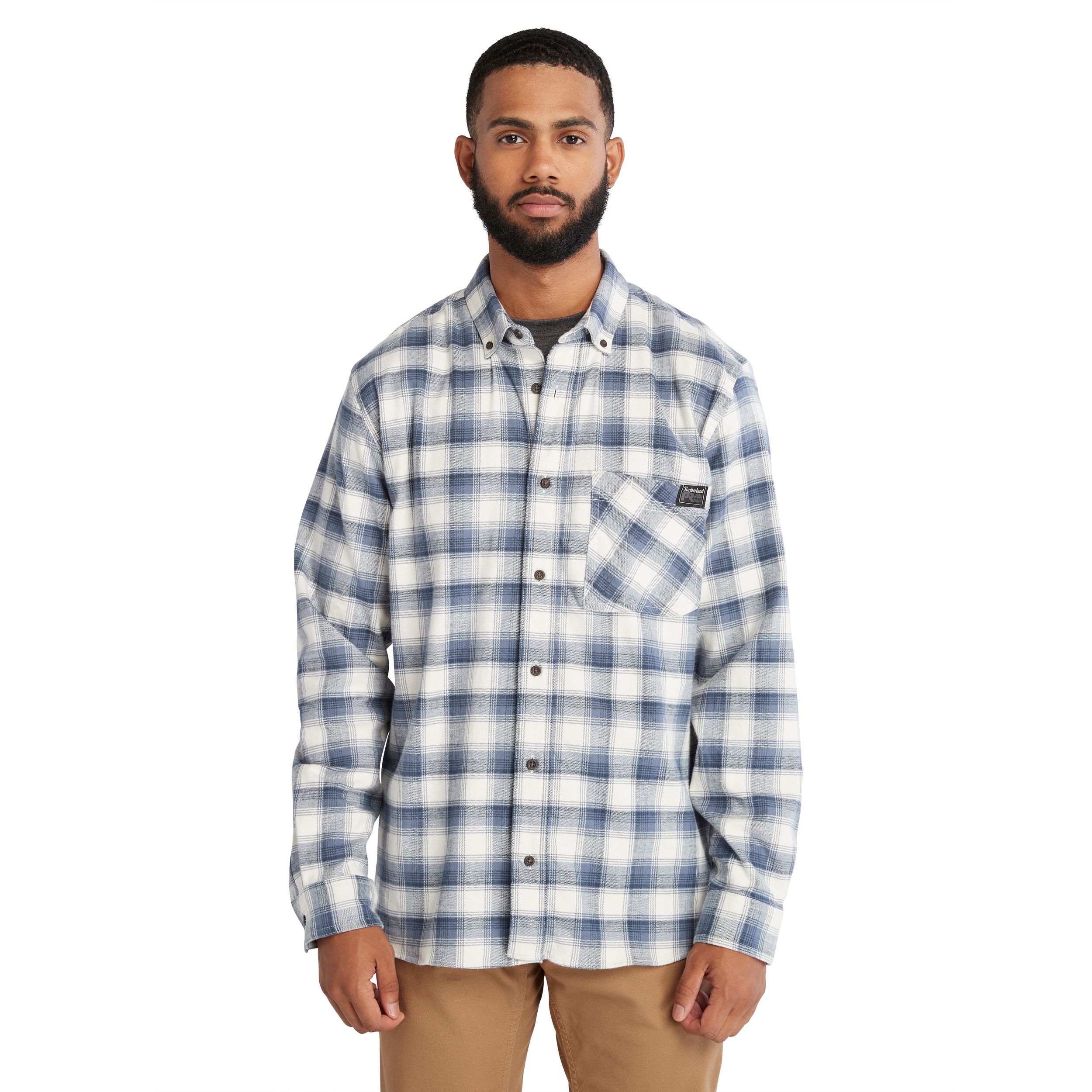 Chemise en flanelle légère à coupe originale et à manches longues pour hommes, Woodfort, Timberland Pro