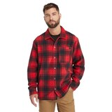 Timberland Pro Men's Gritman Printed Plaid Snap Close Fleece Shirt Front_Flat