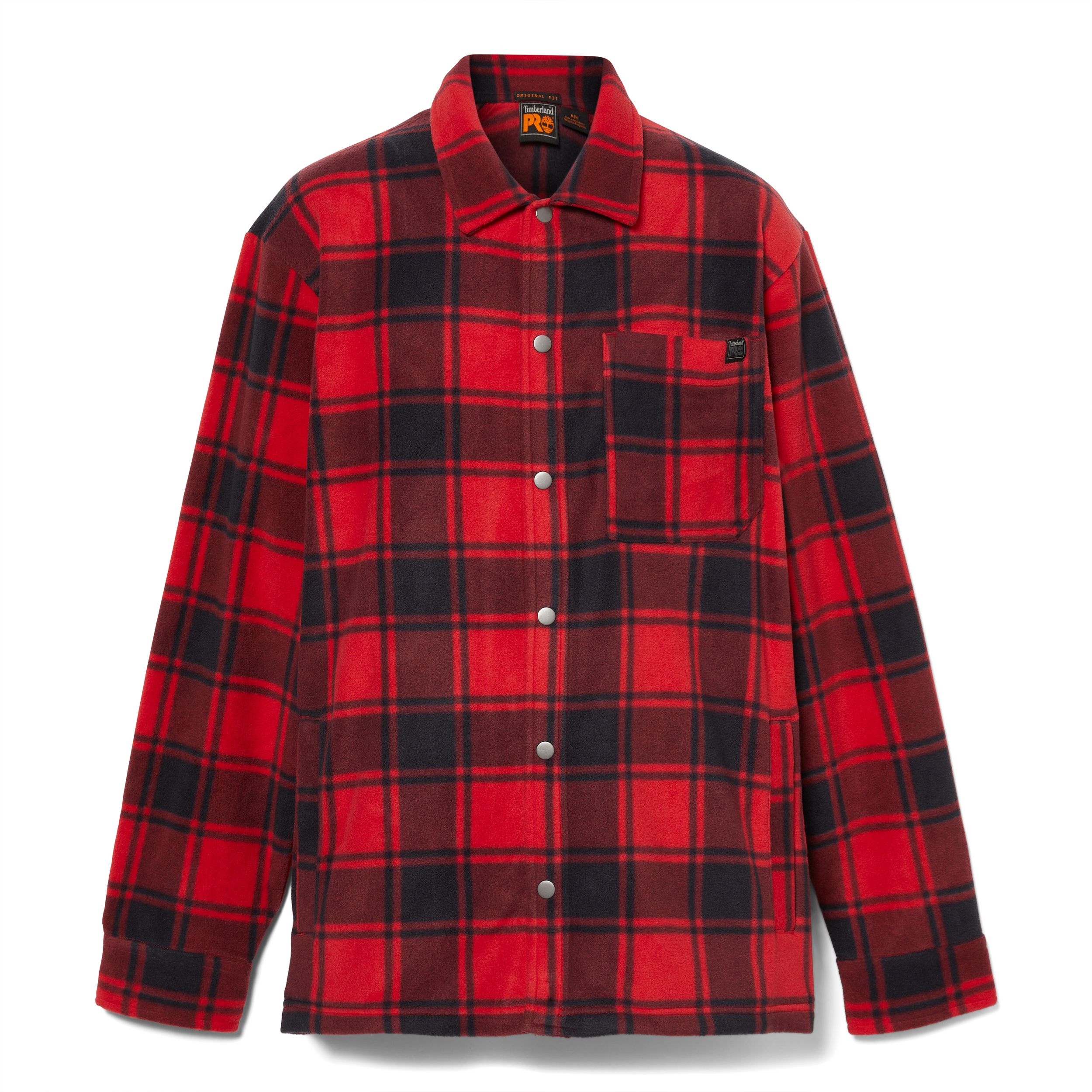 Timberland Pro Men's Gritman Printed Plaid Snap Close Fleece Shirt