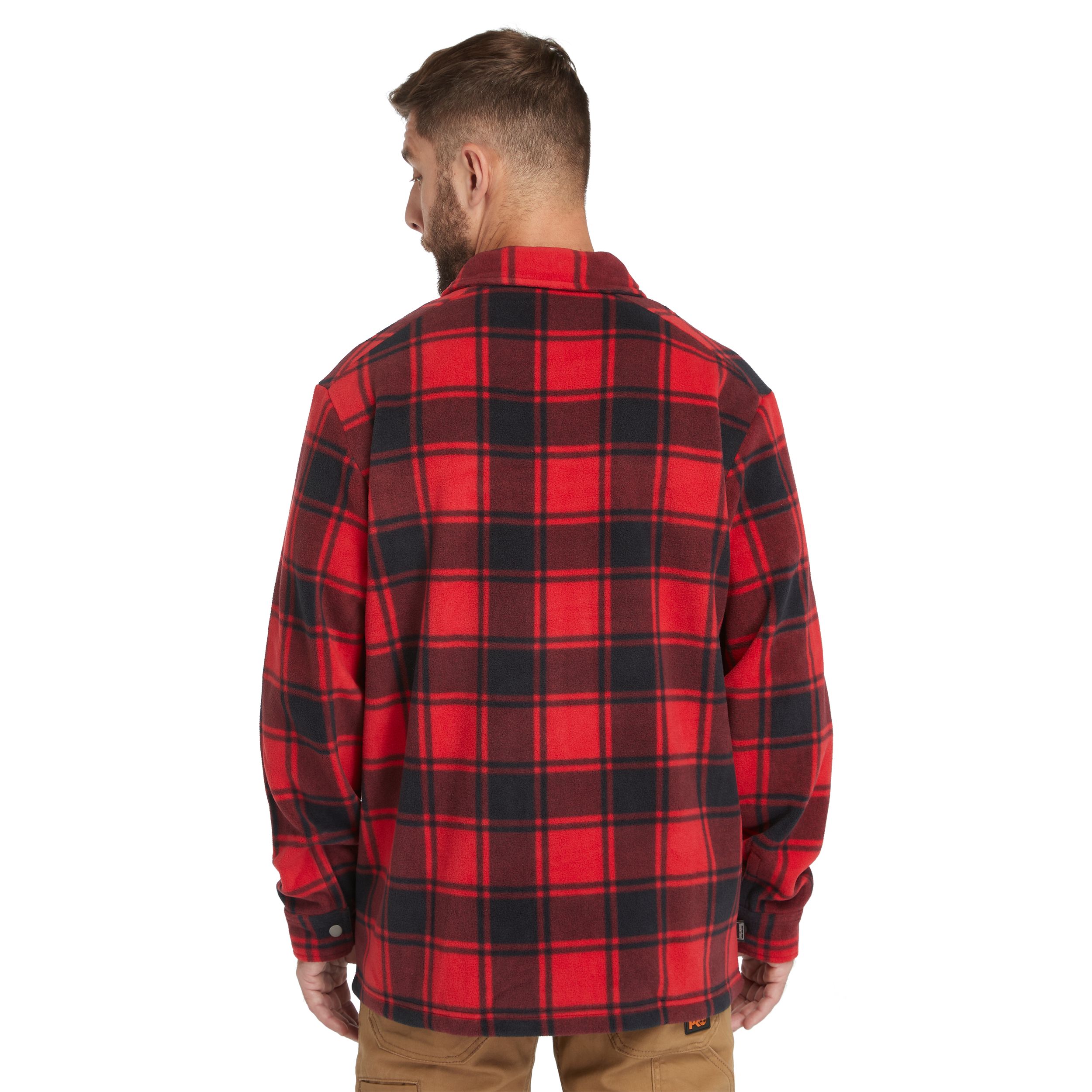 Timberland Pro Men's Gritman Printed Plaid Snap Close Fleece Shirt