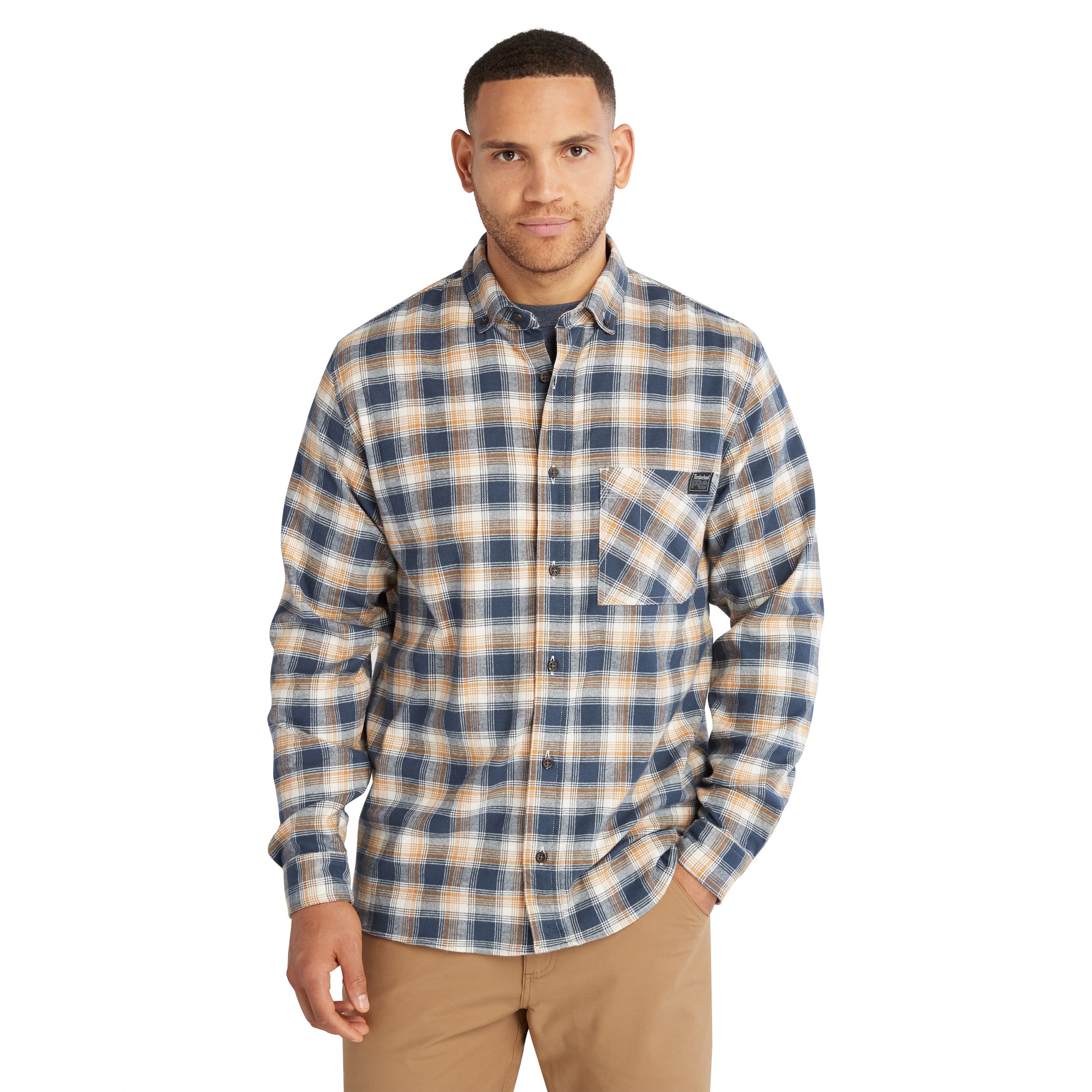 Timberland Pro Men's Woodfort Lightweight Long Sleeve Original Fit Flannel Shirt