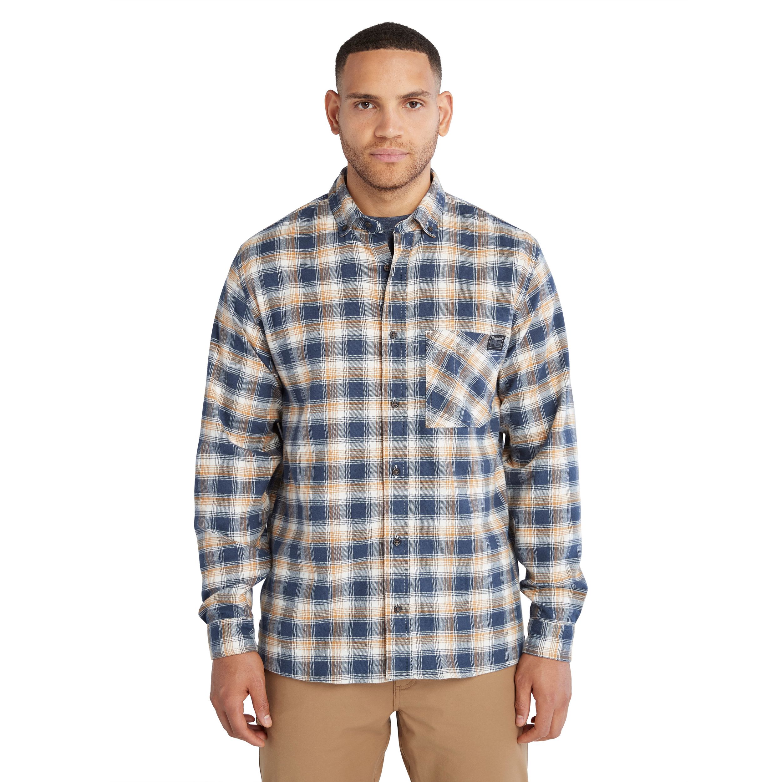 Timberland Pro Men's Woodfort Lightweight Long Sleeve Original Fit Flannel Shirt