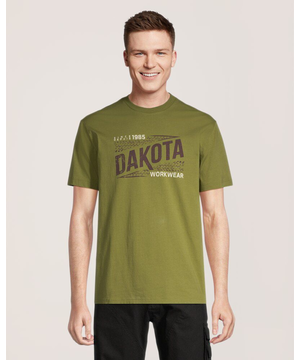 T-shirt en coton à logo de traces de pneus pour hommes, série Workpro, Dakota